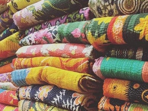 Handstitched Kantha Throws