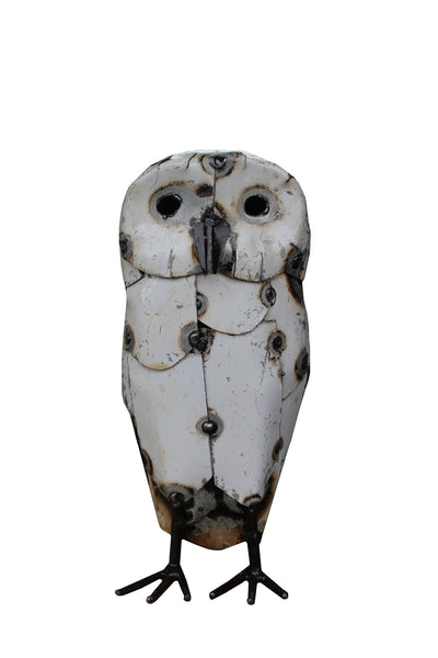 Large 32cm  Recycled Metal Owl
