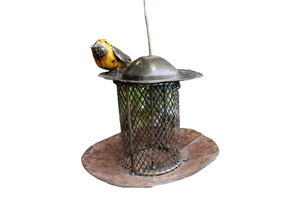 Recycled Metal Bird Feeder