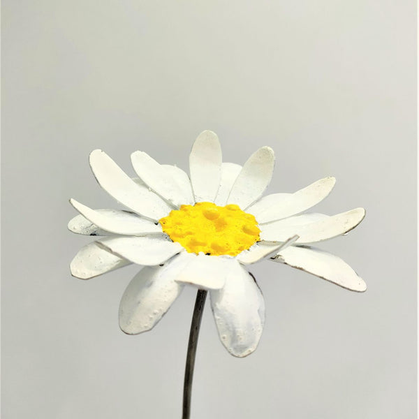 Large White Daisy Recycled Metal Flower