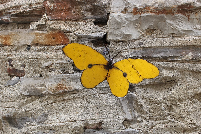 Large Recycled Metal Butterfly
